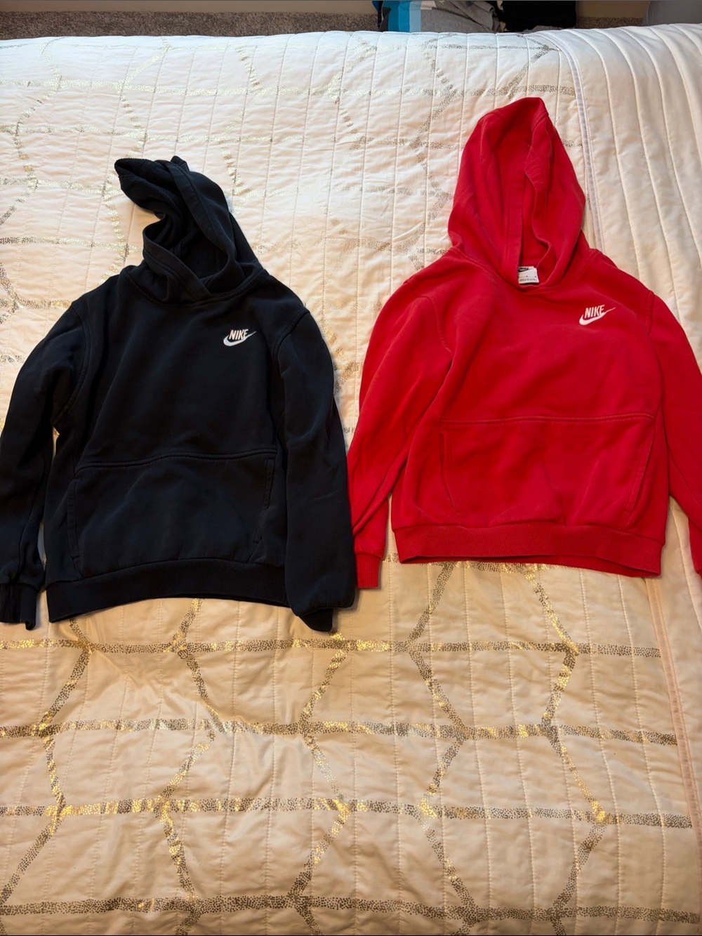 Nike Kids Hooded Sweatshirts in Black and Red - Set of 2